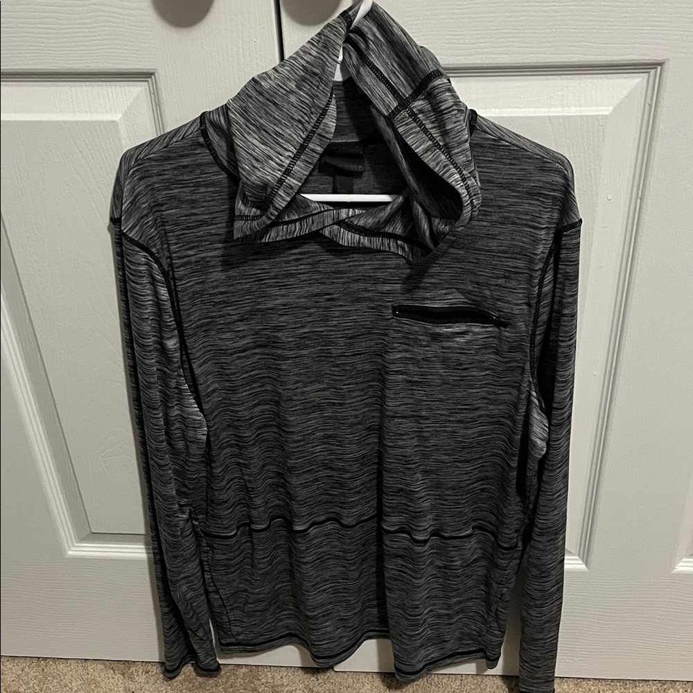 Zella Gray Hooded Long Sleeve Top